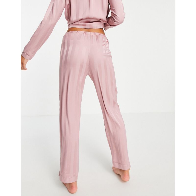 Intimo e abbigliamento notte 7aqgm Loungeable - Pantaloni in raso jacquard a righe rosa