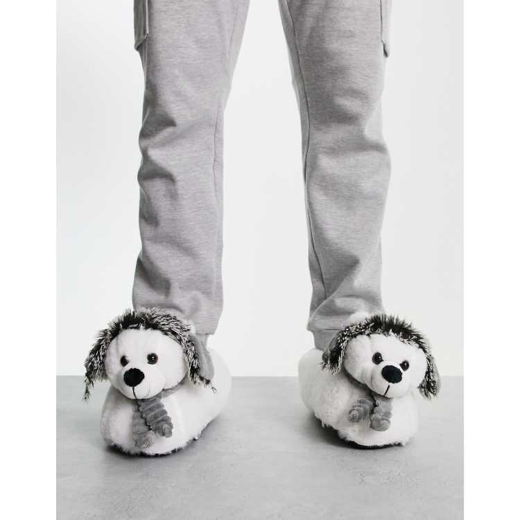 Loungeable Pantofole natalizie con orso polare colore bianco ASOS