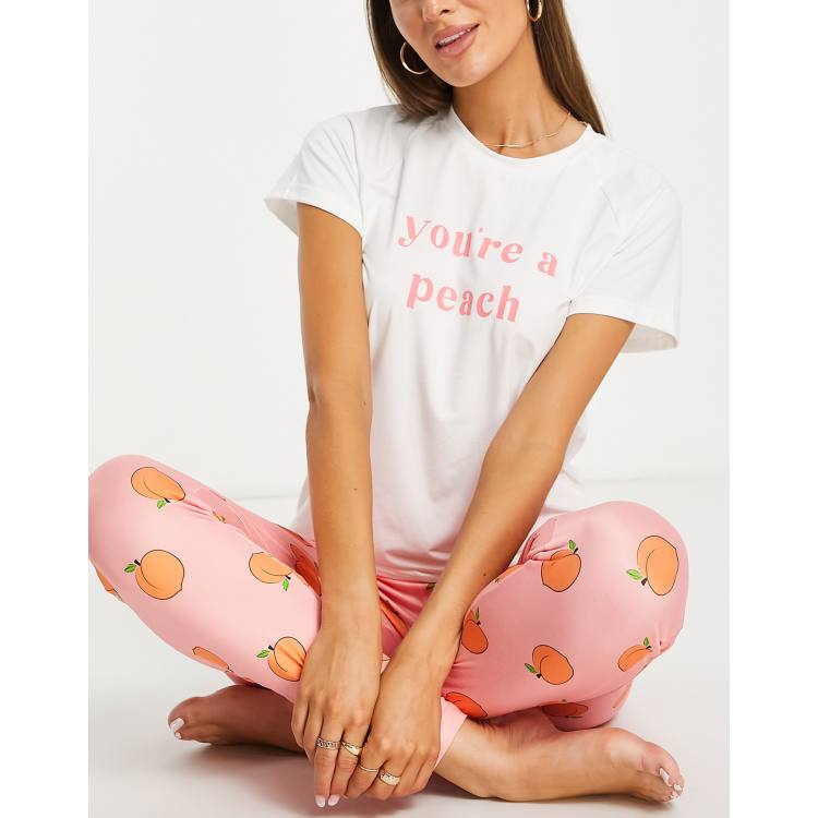 Peach discount emoji pyjamas