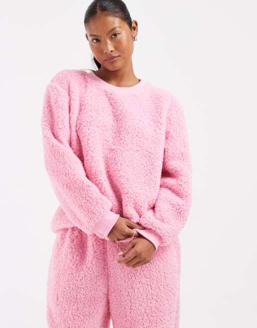Loungeable Petite cosy snuggle lounge set in pink, 2 of 4