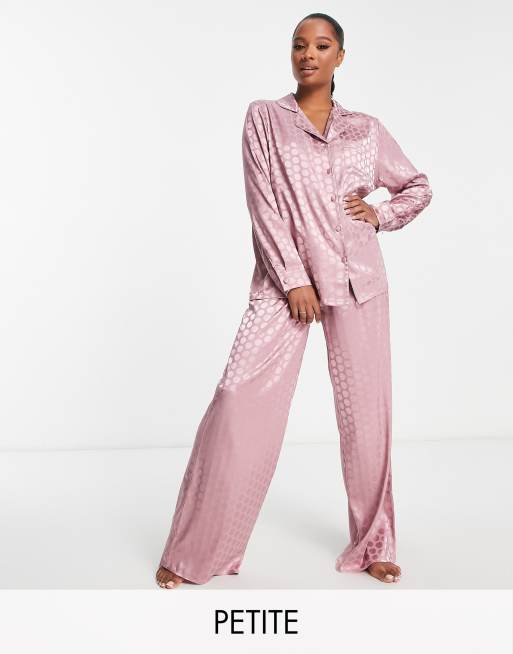  Silk Satin Pajamas for Women, Jacquard Button Down