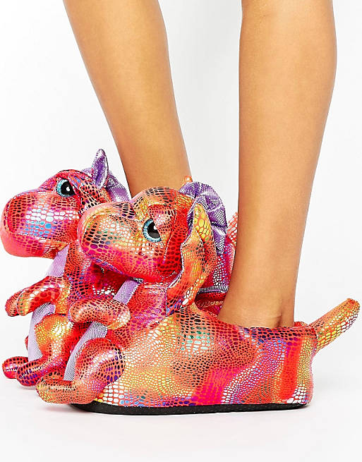 Loungeable Pink Dragon Slipper