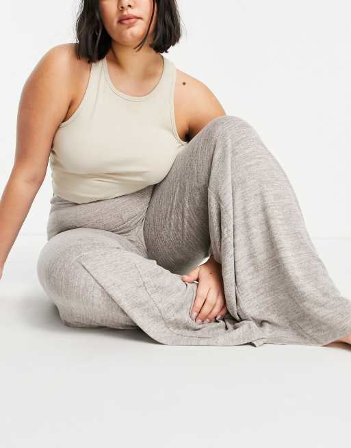 Wide leg lounge pants best sale plus size