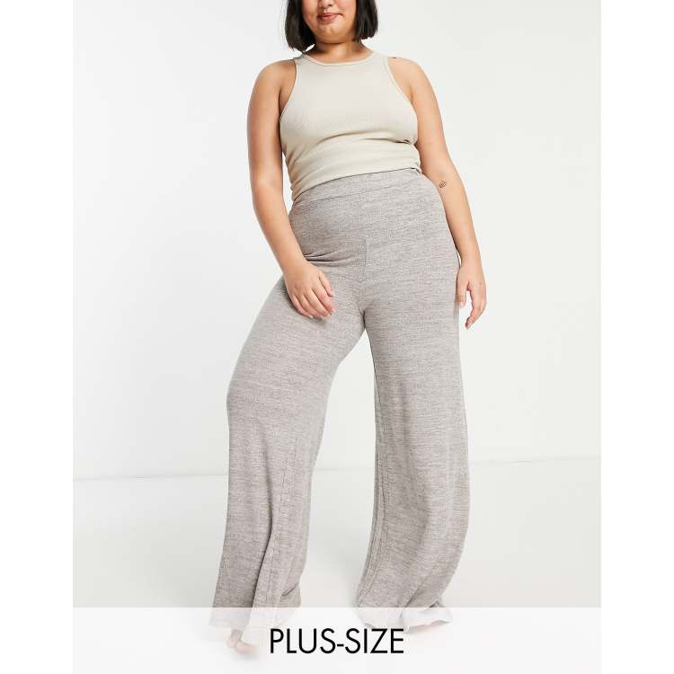 Plus size wide leg lounge pants best sale