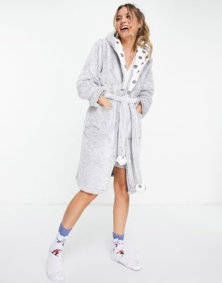 pom pom dressing gown