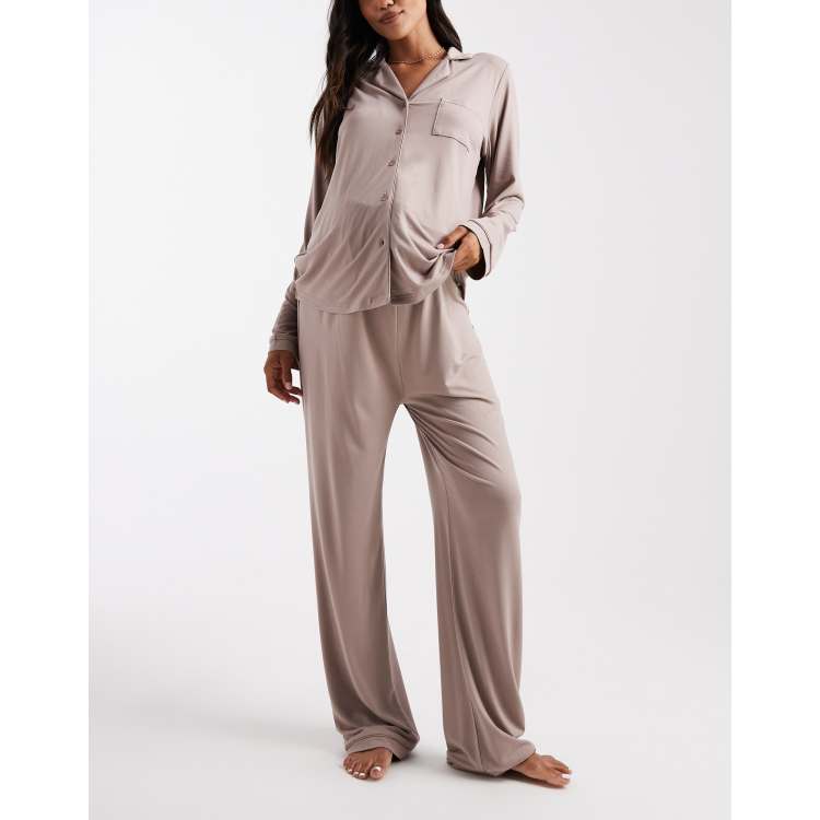 Loungeable Pyjama de grossesse en jersey ultra doux avec