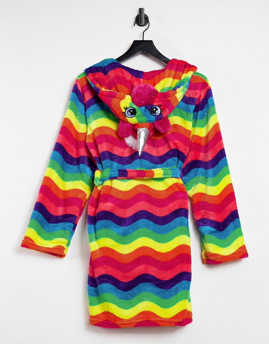 Loungeable - Regenboogkleurige eenhoornbadjas-Verschillende kleuren