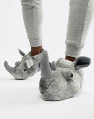 Loungeable rhino slippers | ASOS