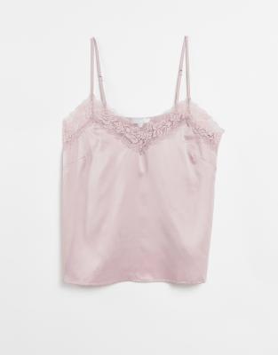 blush pink satin top