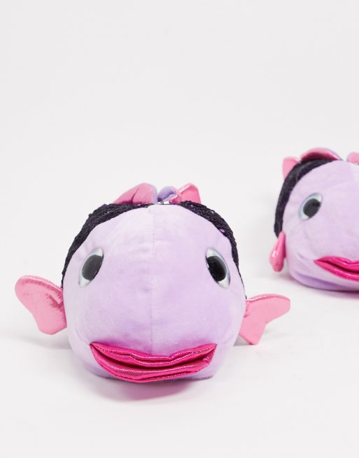 Pink 2025 fish slippers