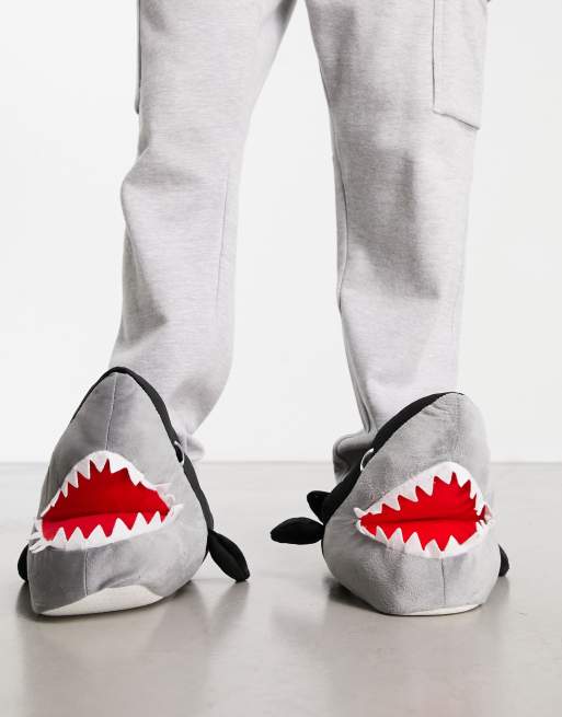 Mens hot sale shark slippers