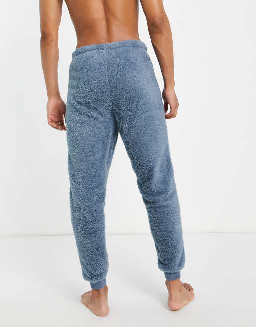 Loungeable sherpa jogger in vintage blue ASOS