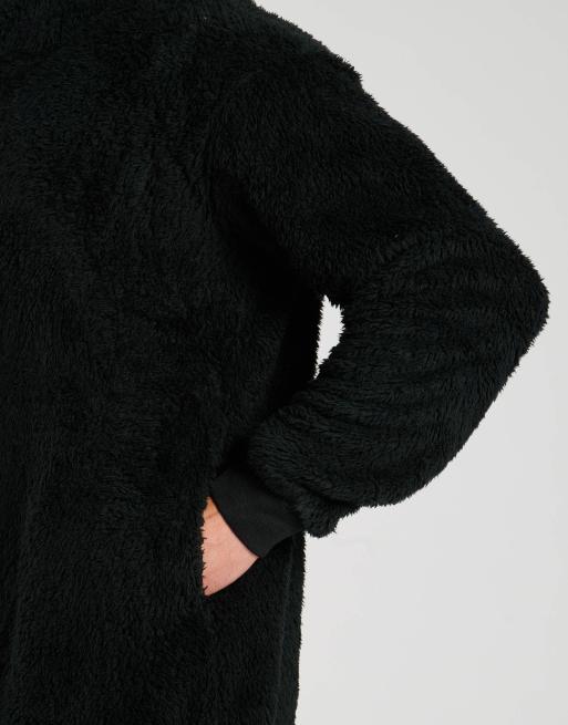 Loungeable Sherpa mens all in one in black, 5 of 7