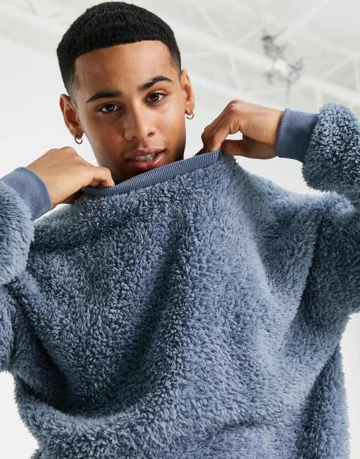 Asos sherpa hoodie store
