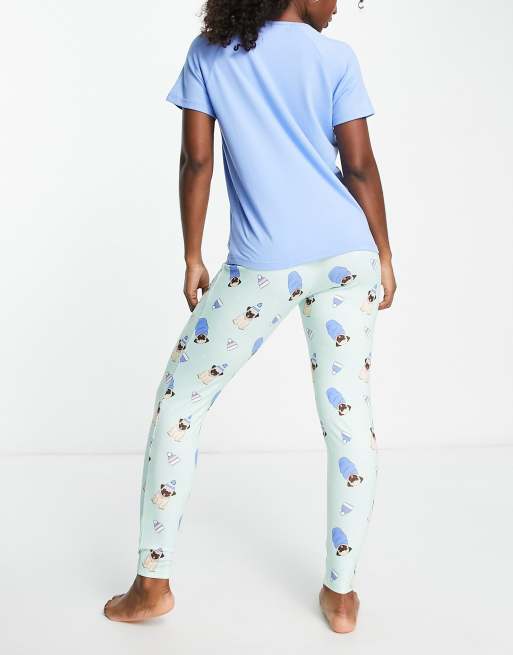 Womens pug pajamas sales