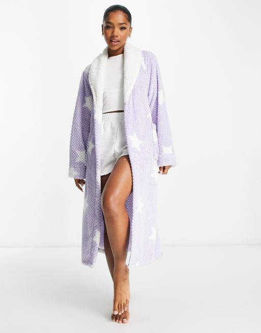 Lilac silk clearance robe