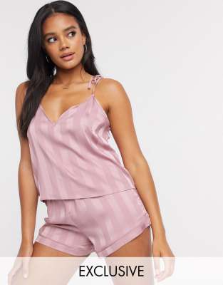 pink satin cami top