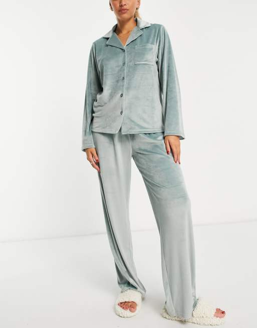 Women's Velour Tank and Shorts Pajama Set - Colsie™ Mint Green S