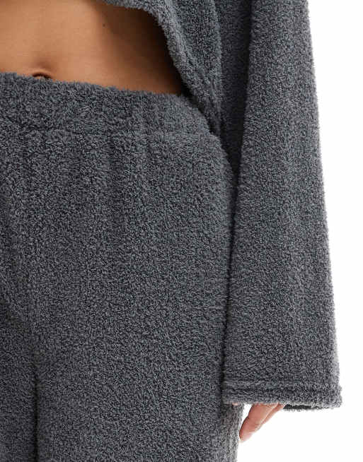 Loungeable – Szare puszyste spodnie z prostymi nogawkami, 5 z 5