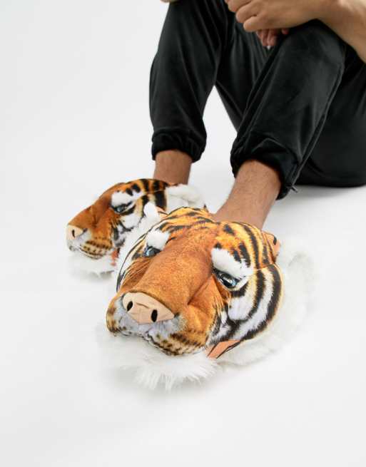 Animal Letter Graphic Printed Designer Tiger Slippers For Men And