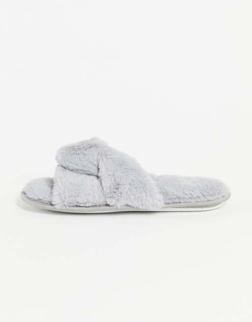 Grey faux fur on sale sliders