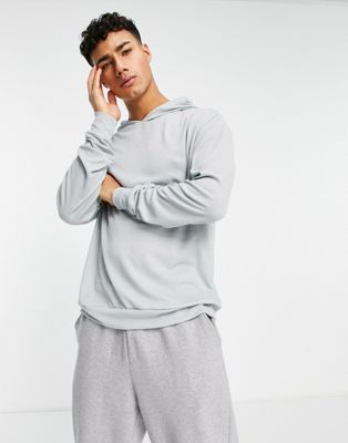 Loungeable waffle hoodie in grey