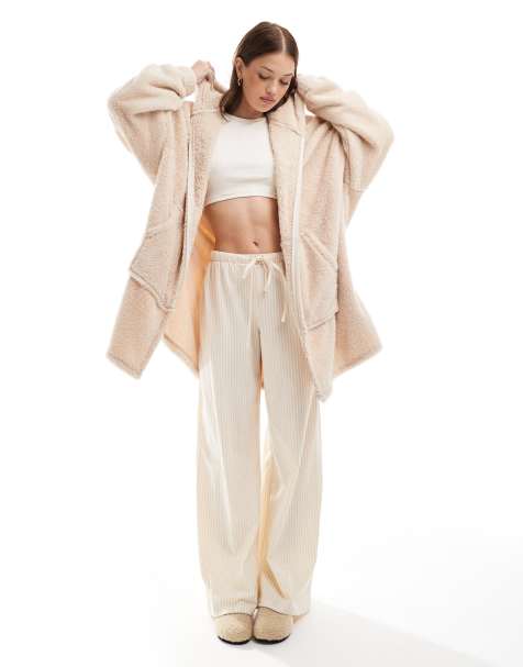 Loungeable Zip Snuggle Hoodie in Honey Cream - view 1