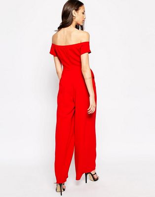 asos roter jumpsuit