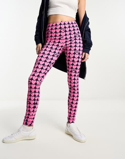 Moschino Pink All Over Leggings Moschino