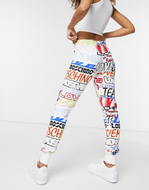 Love Moschino all over logo printed leggings