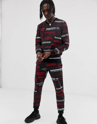 moschino full tracksuit mens