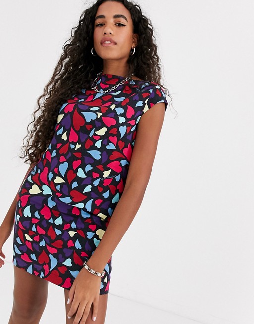 Love Moschino allover abstract heart print dress