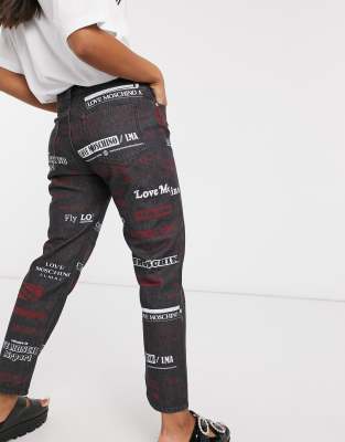 moschino print jeans