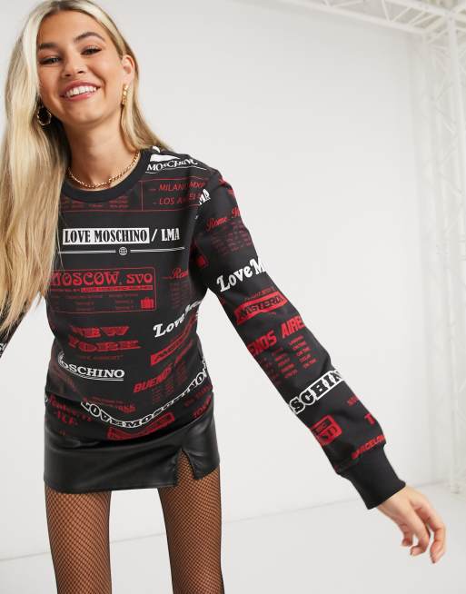 Moschino all shop over print sweatshirt