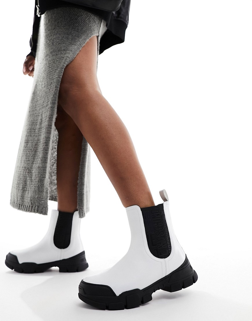 Love Moschino ankle boots in white