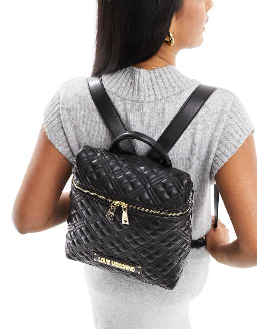 Love moschino best sale quilted backpack