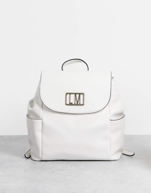 Moschino store white backpack