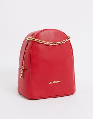 moschino red backpack