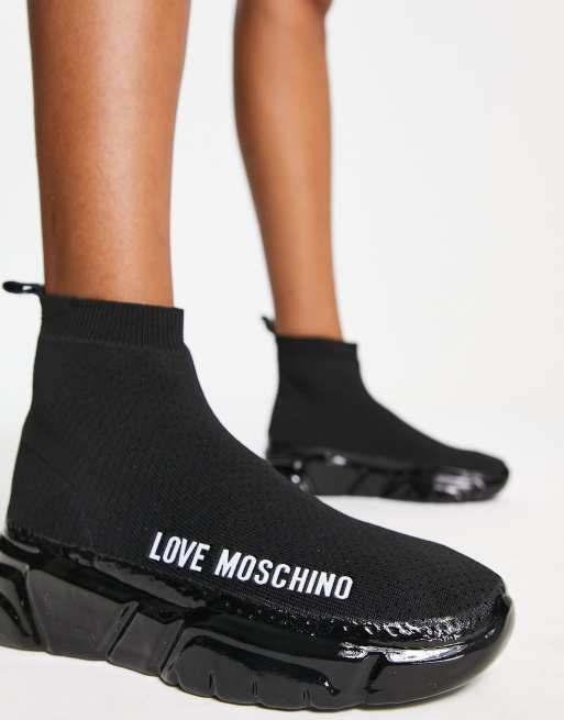 Love Moschino Baskets enfiler avec semelle plateforme ultra