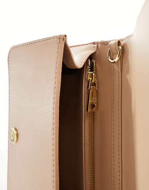 Love Moschino – Beige, quiltad axelväska med kedjerem, 3 av 4