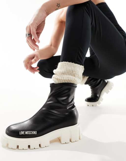 Love moschino biker boots sale