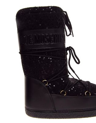moschino sequin moon boots