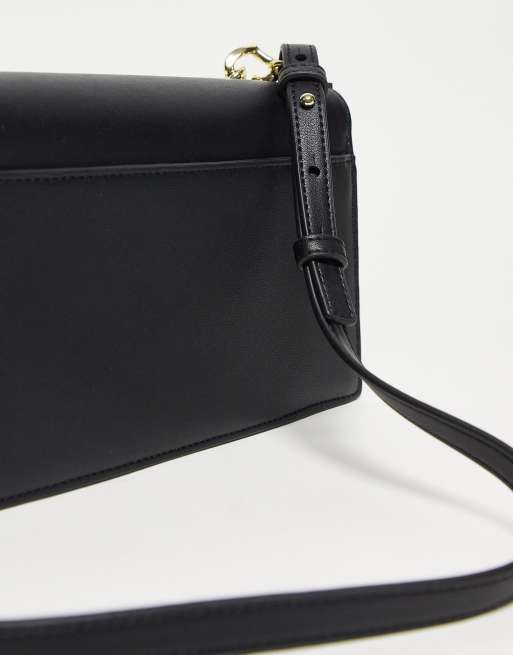 Love Moschino - Borsa a tracolla nera con catena a cuori, 2 di 4