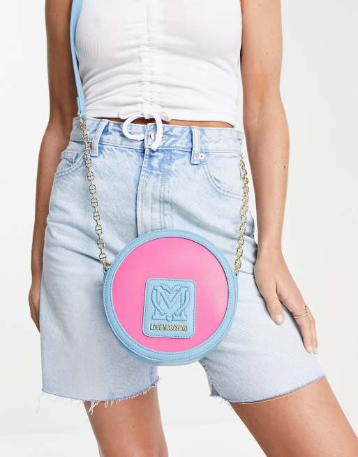Love Moschino - Borsa a tracolla rotonda multicolore
