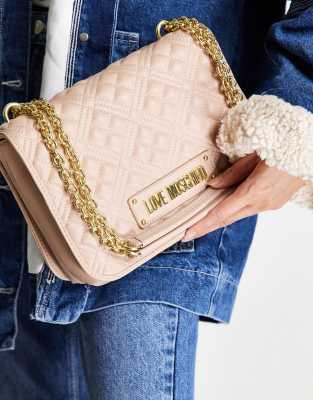 Love Moschino - Borsa trapuntata color visone