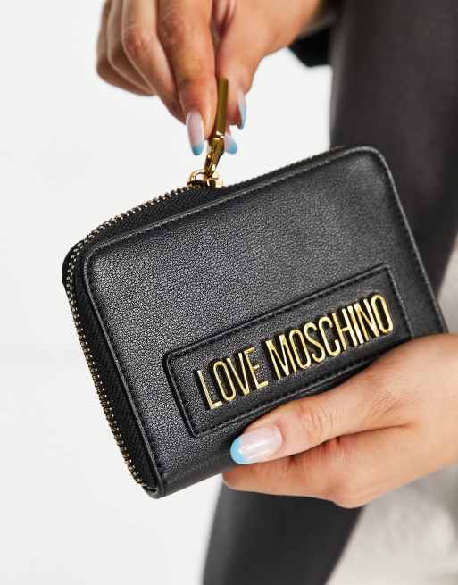 Love Moschino Borsellino portamonete nero con logo