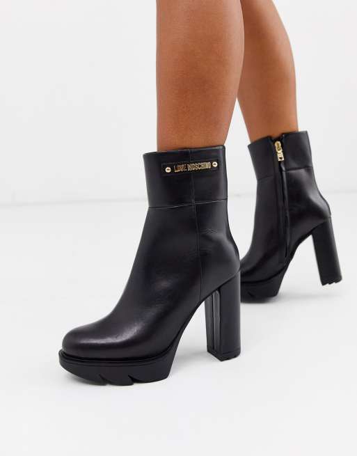 Love Moschino Bottines talon haut et plateforme ASOS