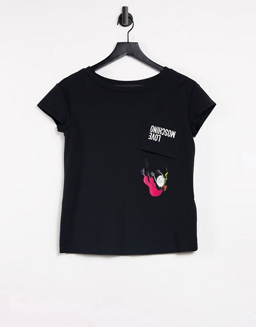 Love Moschino Box Fit T-Shirt in Black