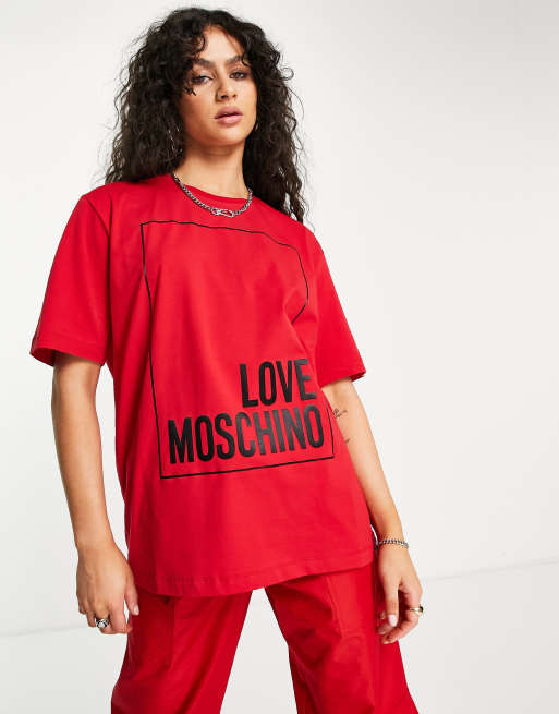 Love moschino red t 2024 shirt