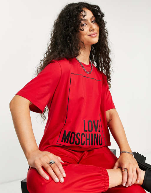 Red moschino hot sale shirt